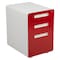 Flash Furniture Drawer File Cabinet, White/Red HZ-AP535-02-RED-WH-GG - alternate 8